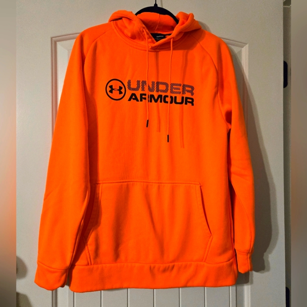 Under Armour Mens Orange Hoodie